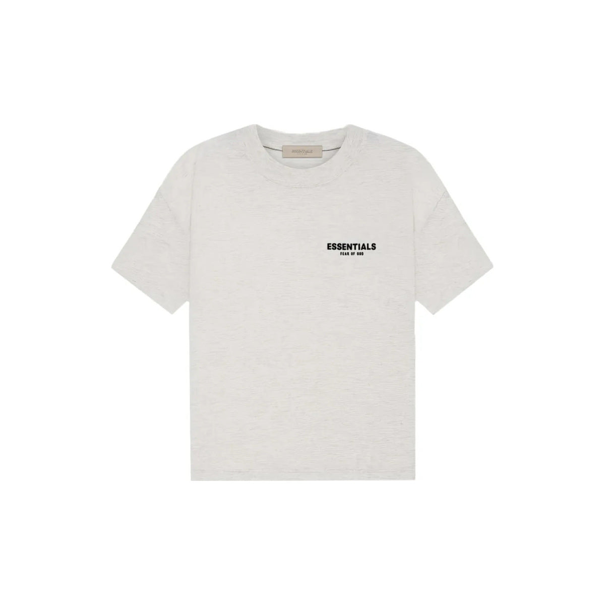Fear of God Essentials Logo Tee – Light Grey – front view
