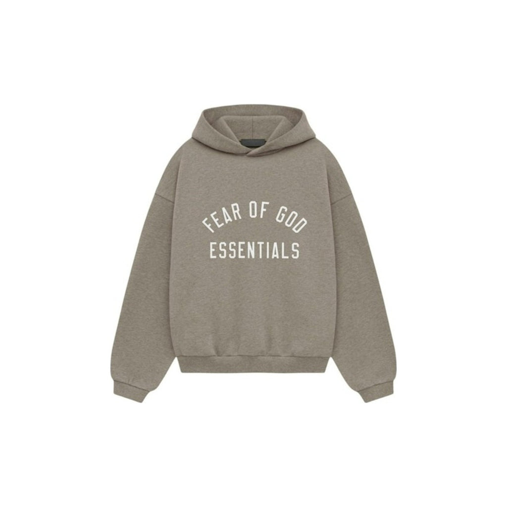 Fear of God Essentials Kids Fleece Hoodie – Heather Grey – front view
