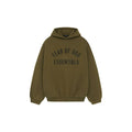 Fear of God Essentials Fleece Hoodie – Olive – front view