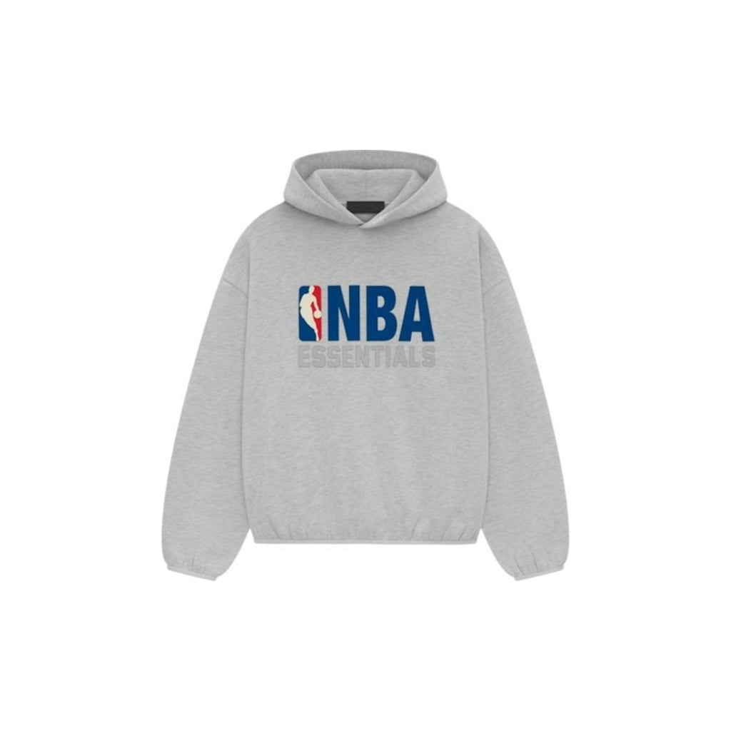 Fear of God Essentials NBA Hoodie – Light Heather – front view