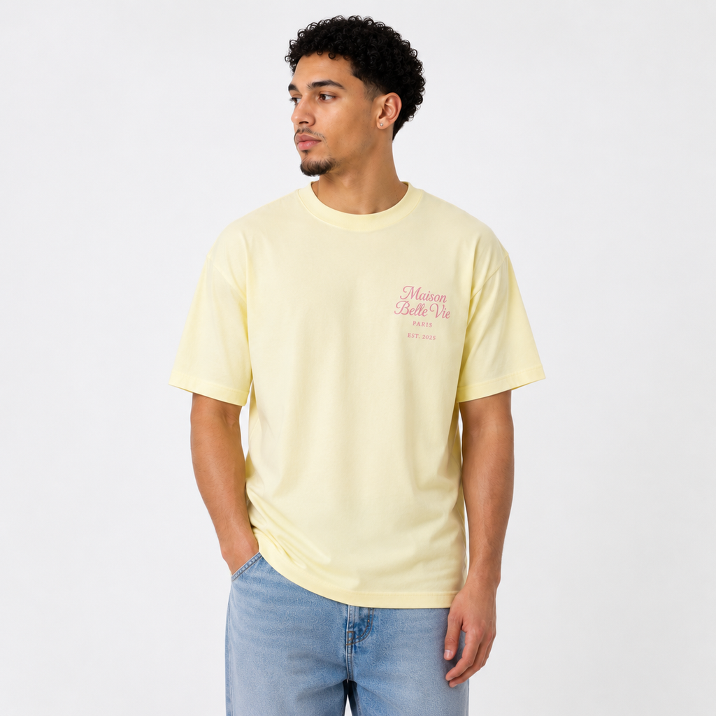 Maison Belle Vie "Rodeo Drive" Yellow Tee
