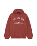 Fear Of God Essentials Mens Fleece Hoodie Red