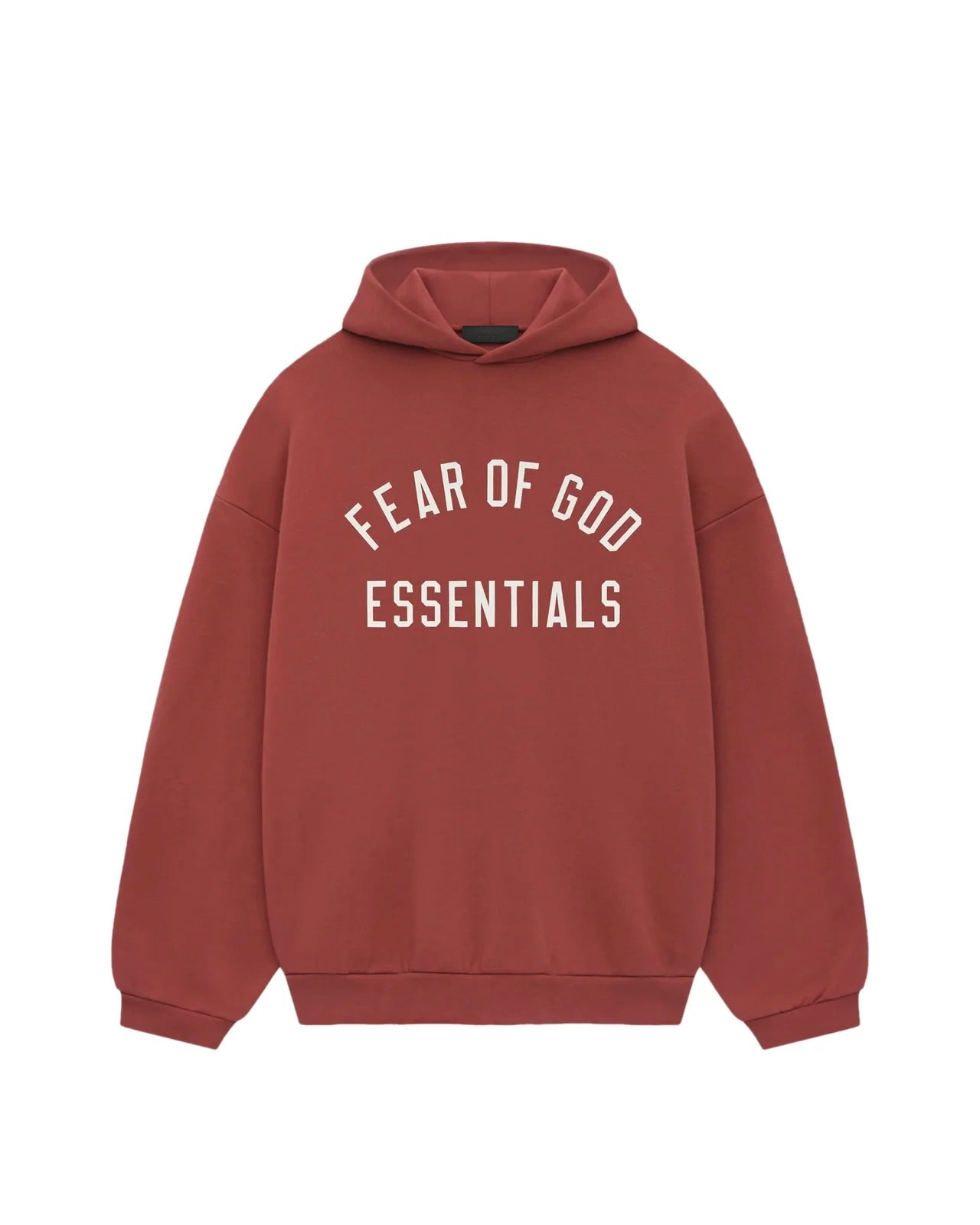 Fear Of God Essentials Mens Fleece Hoodie Red