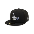 Casquette 59FIFTY Fitted MLB Heart Icon LA Dodgers Noir
