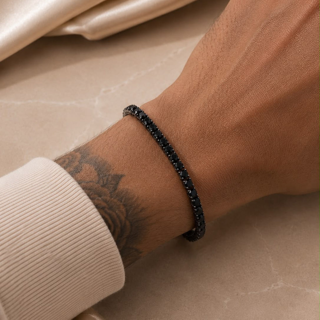 Midnight Tennis Bracelet (Black)