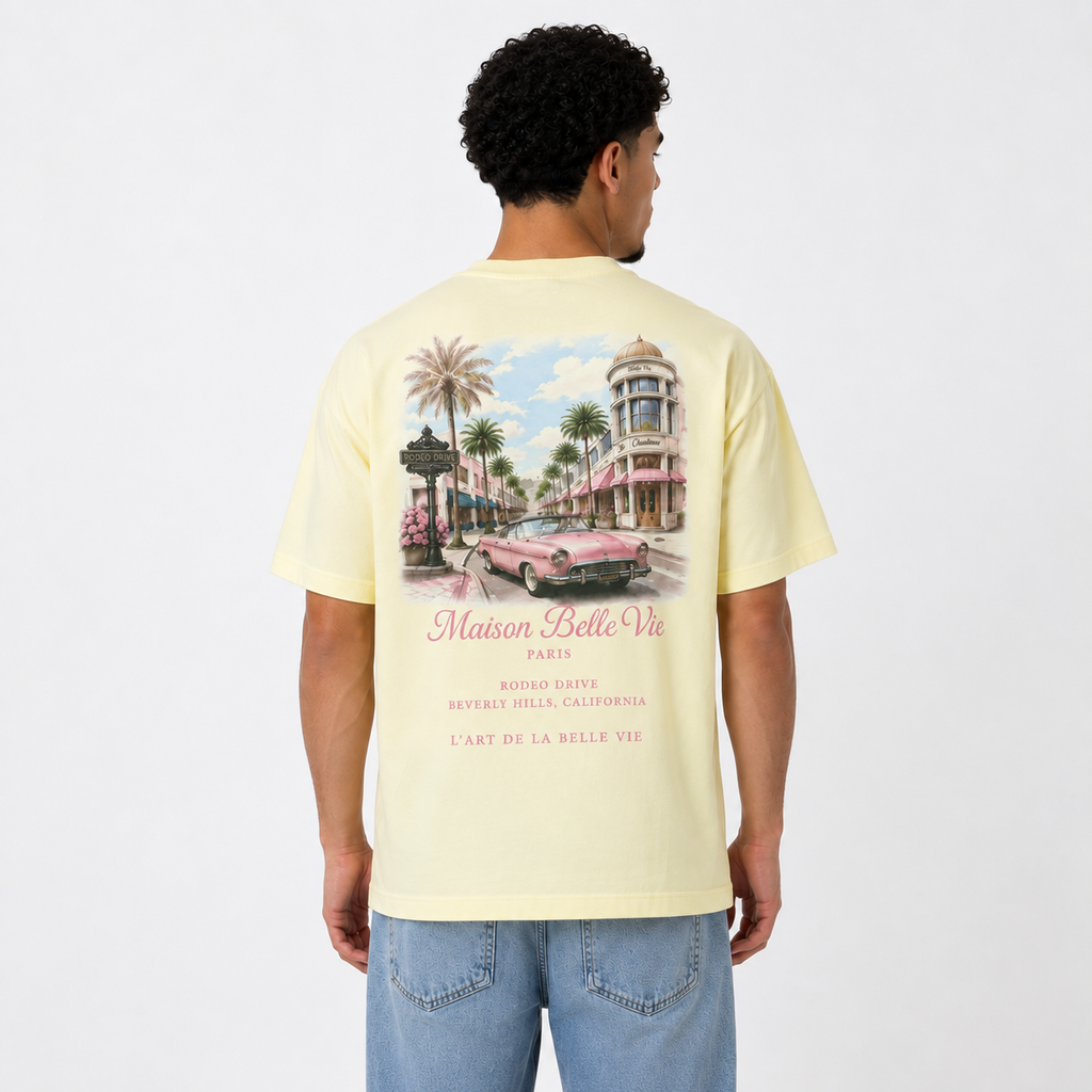 Maison Belle Vie "Rodeo Drive" Yellow Tee