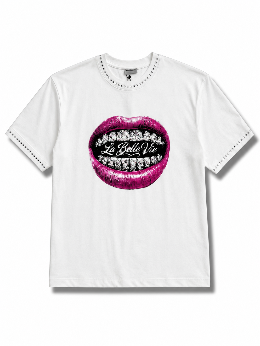 La Belle Vie Printed White Tee