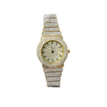 Iced Out CZ Stainless Steel Automatic Watch - Gold