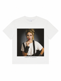 Urban Diamond Madonna Printed White Tee