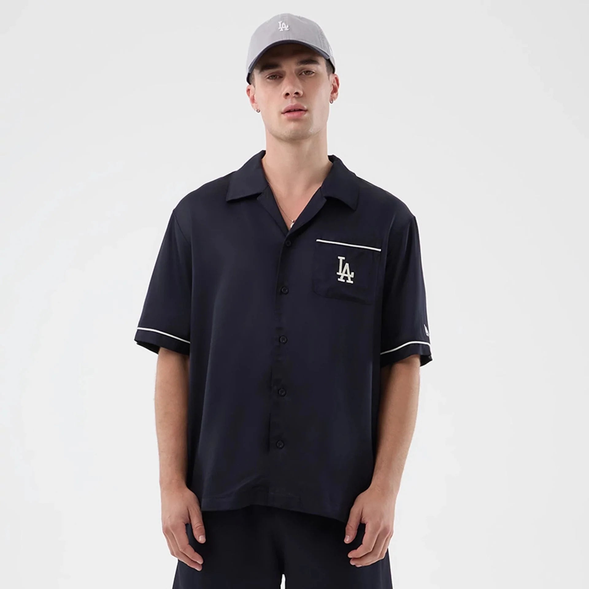 New Era LA Dodgers MLB Graphic Revere Navy Short Sleeve Shirt