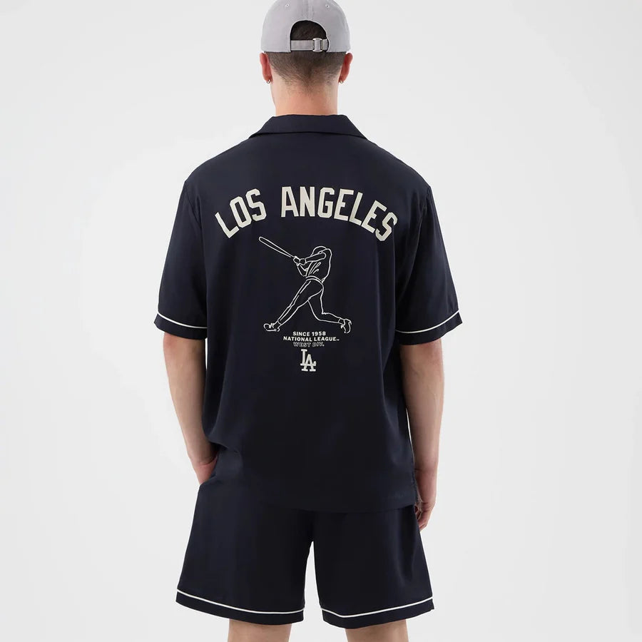 New Era LA Dodgers MLB Graphic Revere Navy Short Sleeve Shirt