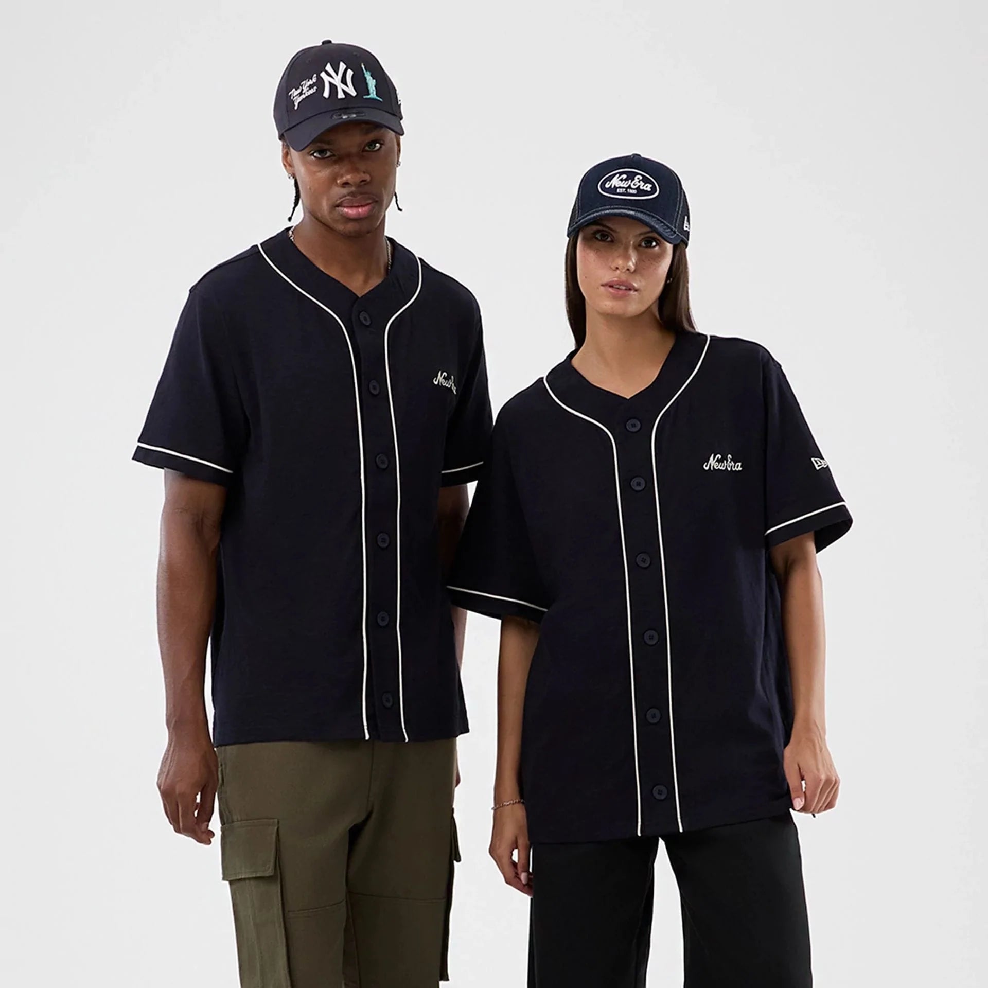 New Era Slub Navy Baseball Jersey