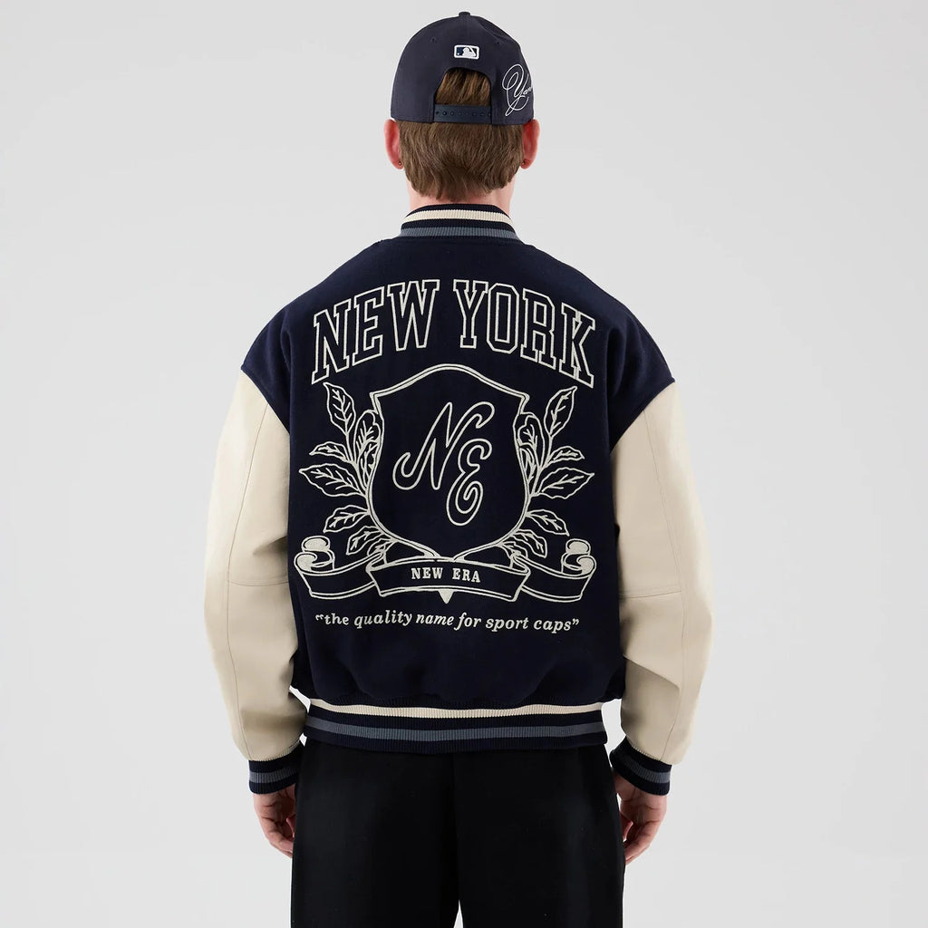 New Era Oversized Navy Varsity Jacket