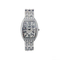 Iced Out CZ Stainless Steel Automatic Watch - Silver