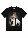 Urban Diamond Madonna Printed Black Tee