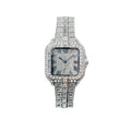 Iced Out CZ Stainless Steel Automatic Watch - Silver