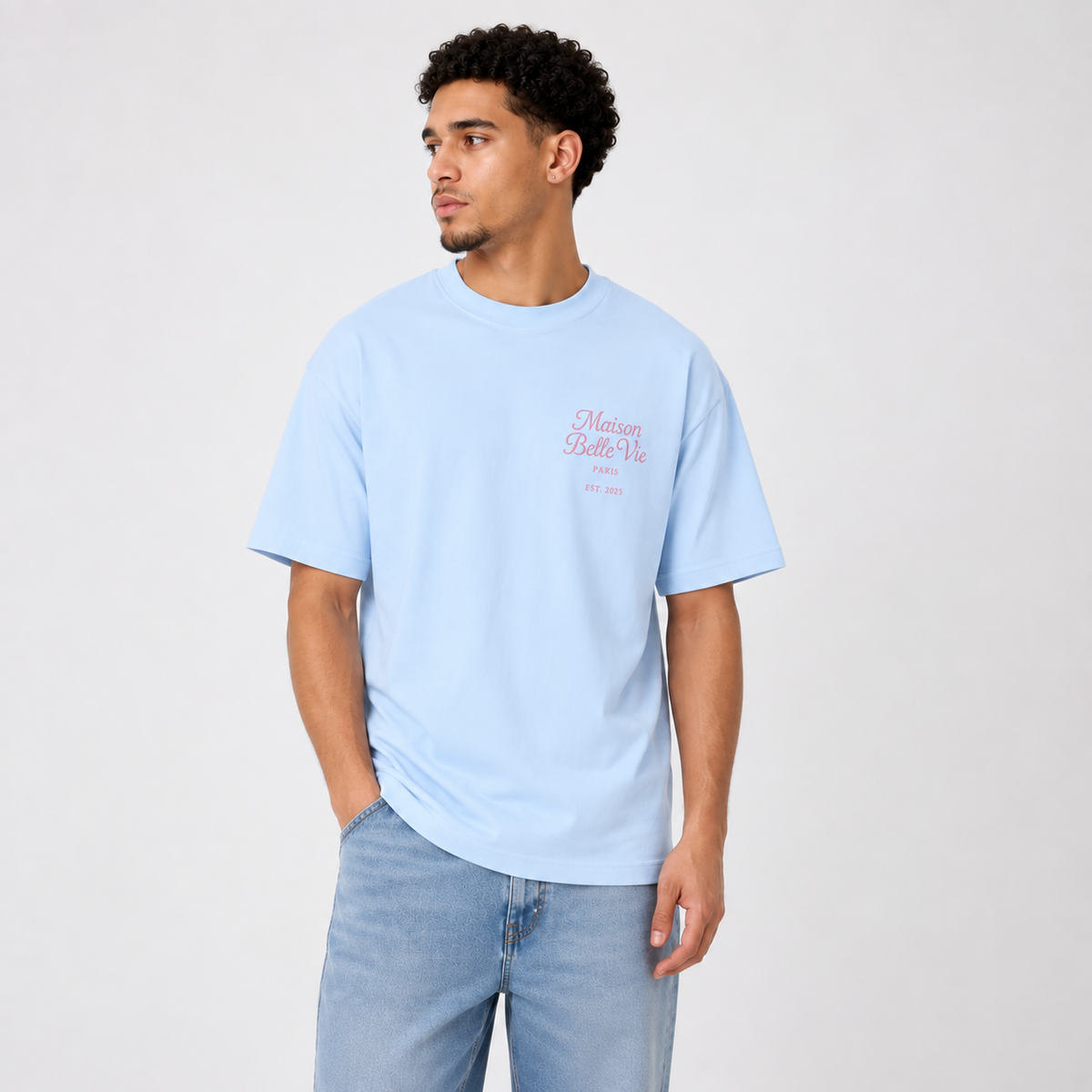 Maison Belle Vie "Rodeo Drive" Blue Tee