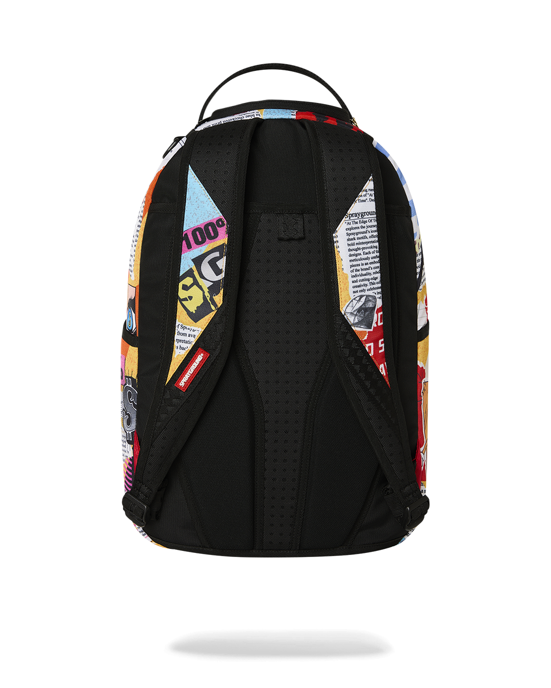 Sprayground Collage of Fun Backpack - back view