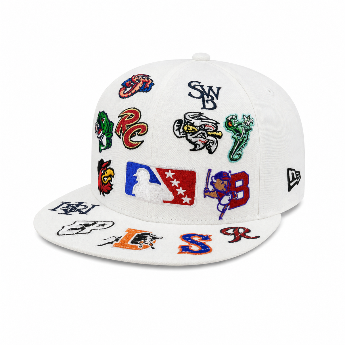 New Era MiLB All Over White 59FIFTY Fitted Cap