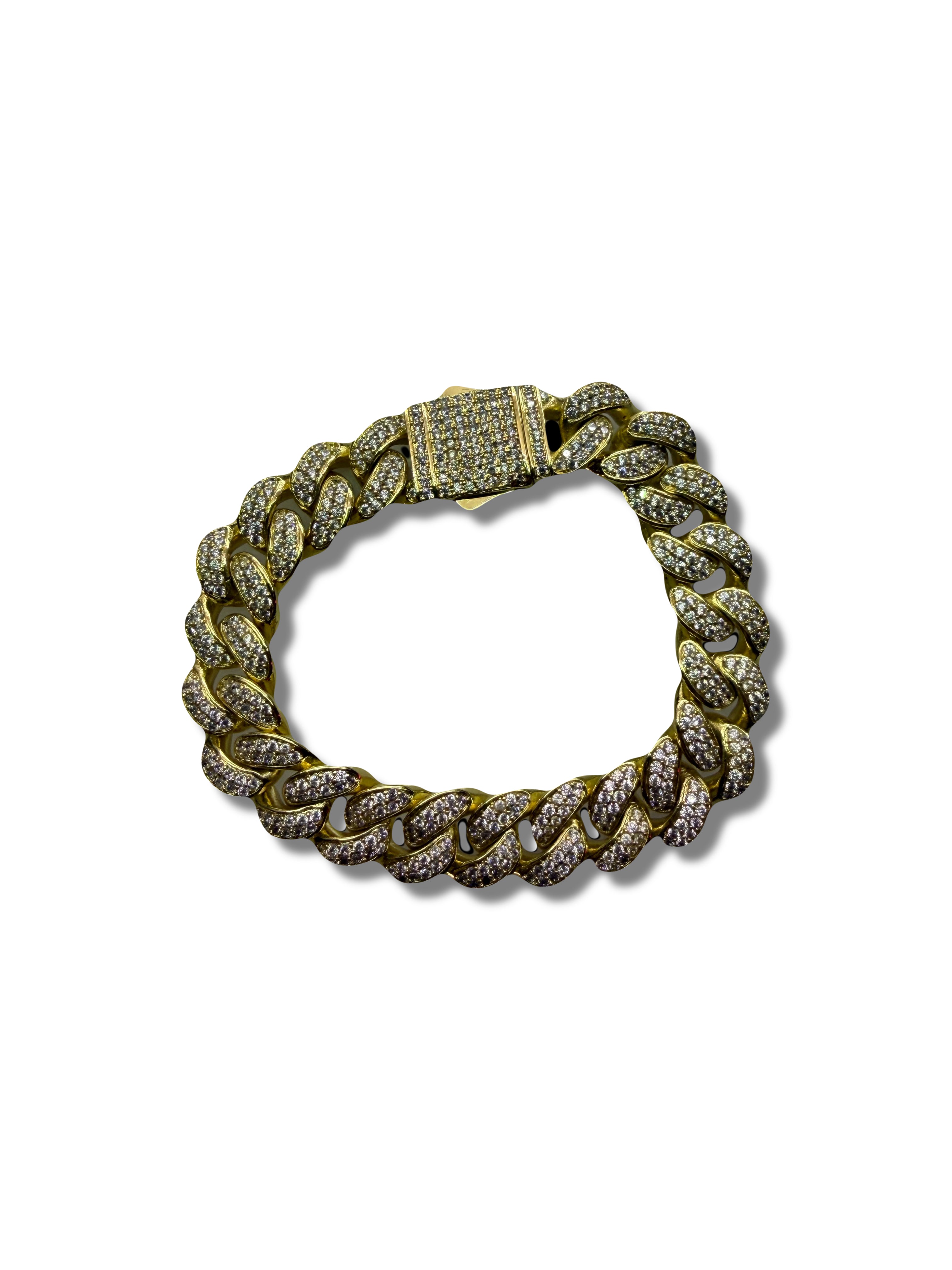 Gold Ice Out Bracelet