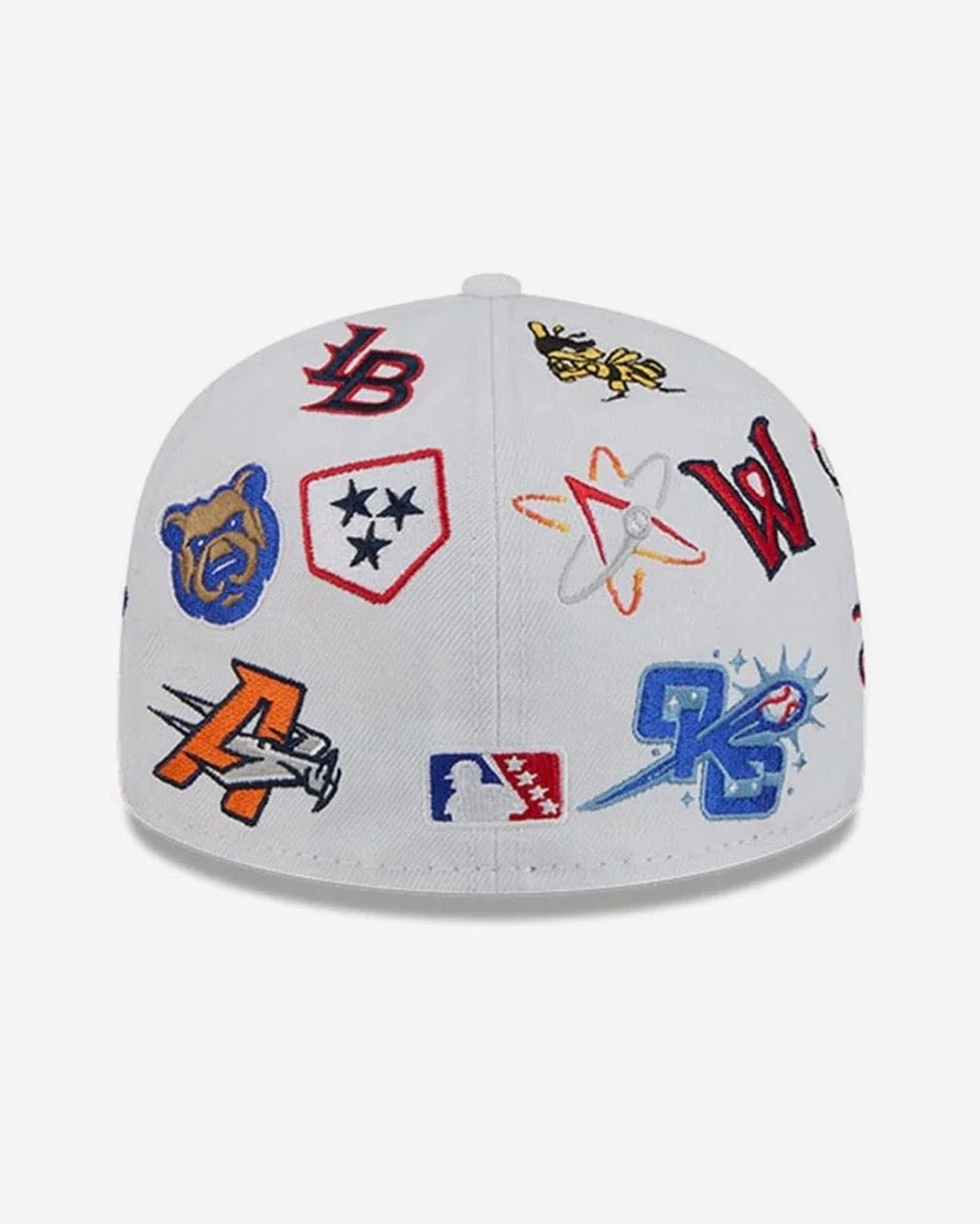 White MLB All Over 59FIFTY Fitted Cap