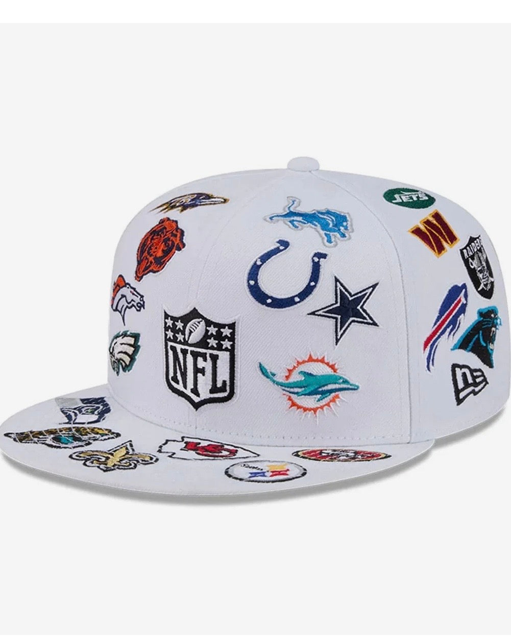 New Era NFL All Over 59FIFTY Fitted Hat - White