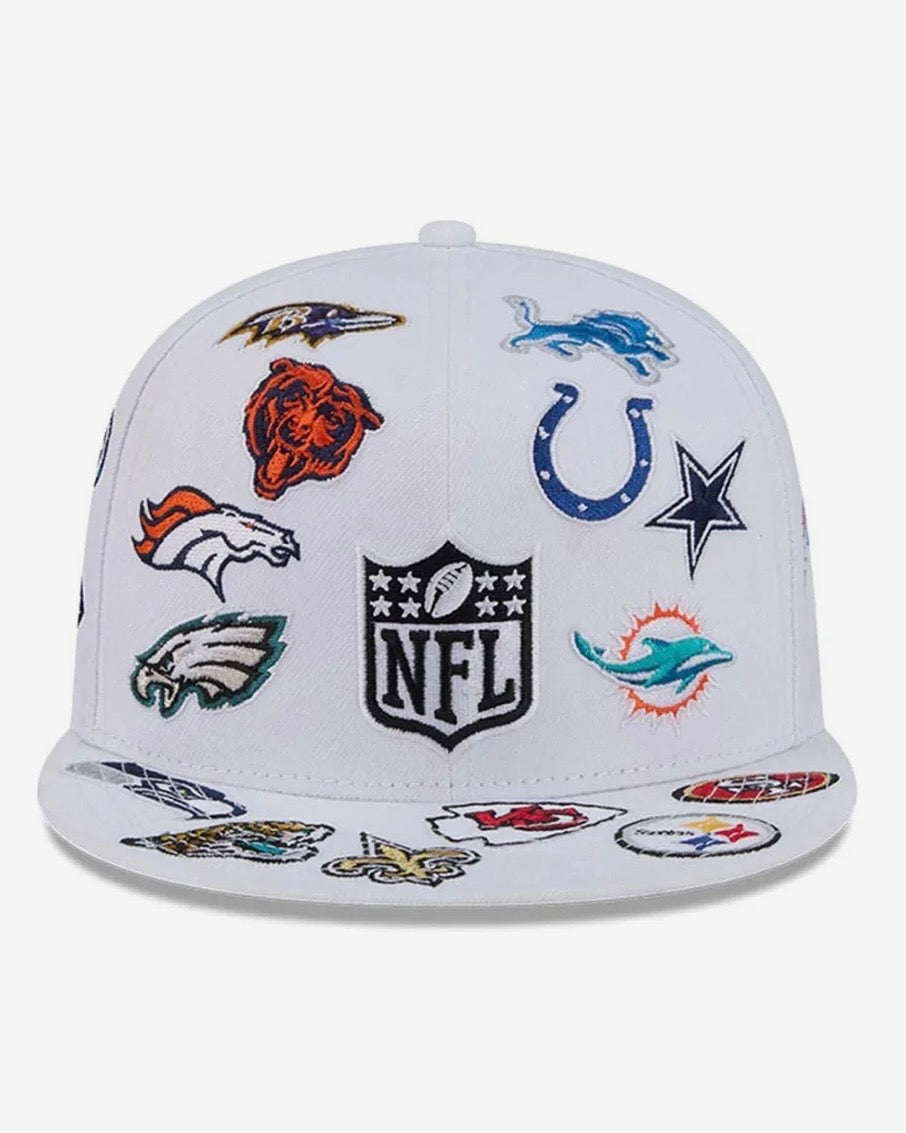 New Era NFL All Over 59FIFTY Fitted Hat - White