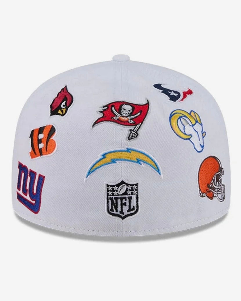 New Era NFL All Over 59FIFTY Fitted Hat - White