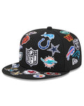 NFL All Over Black 59FIFTY Fitted Cap