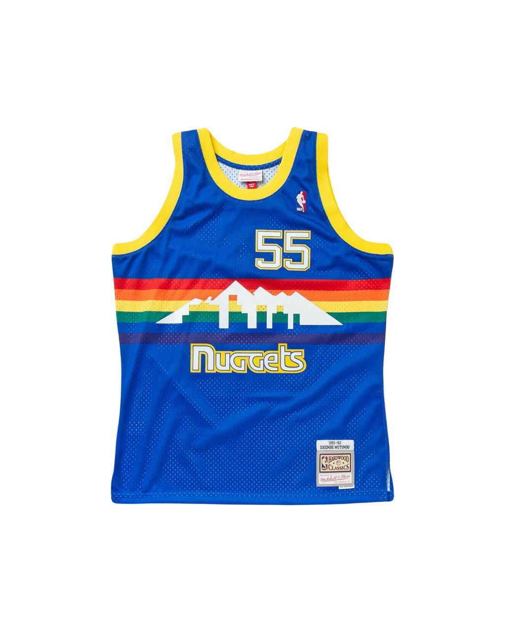 Mitchell & Ness Nba Swingman Jersey Denver Nuggets Road 1991 92 Dikembe Mutombo #55 Blue Jerseys