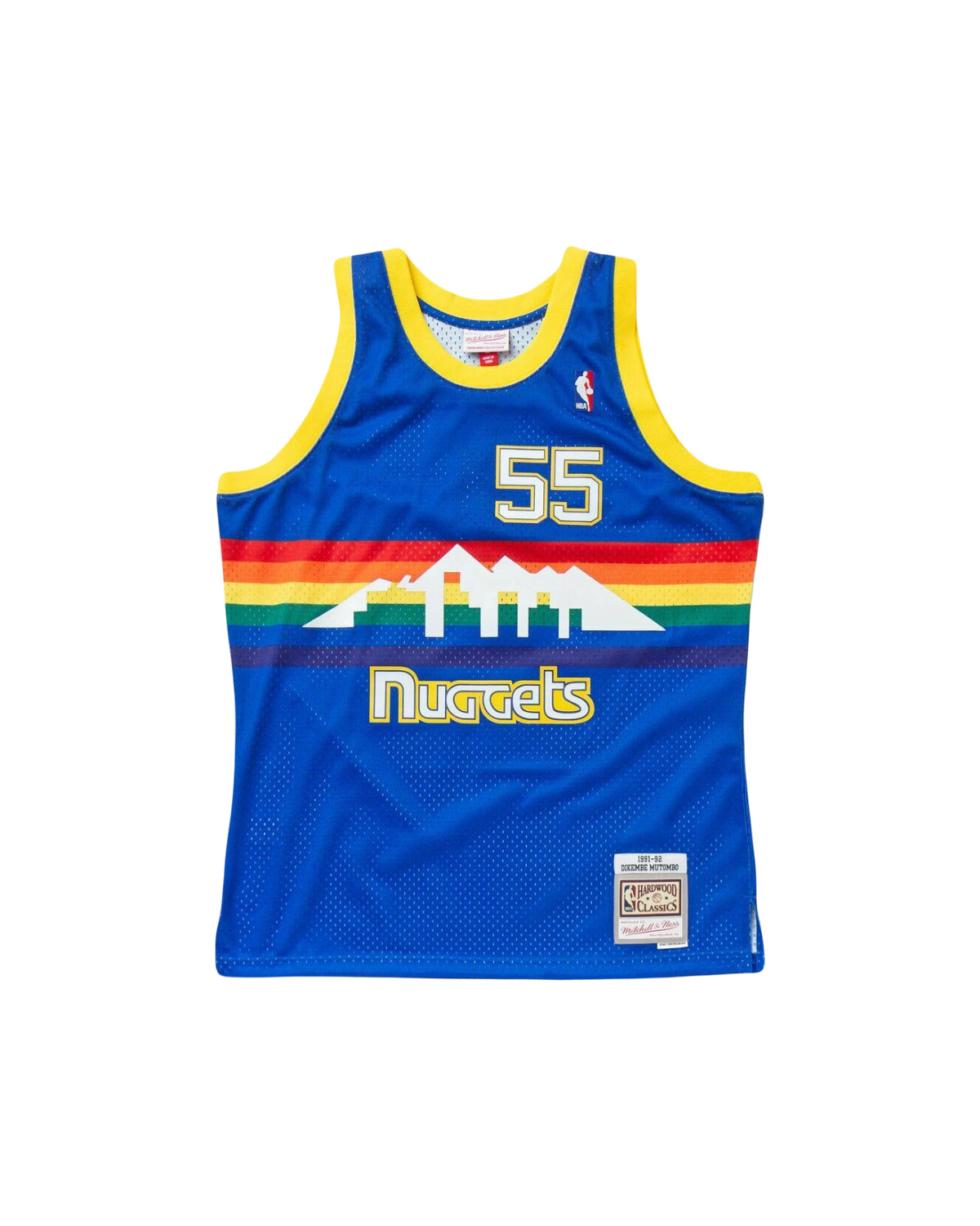 Mitchell & Ness Nba Swingman Jersey Denver Nuggets Road 1991 92 Dikembe Mutombo #55 Blue Jerseys