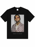 Urban Diamond Pop Smoke Printed Black Tee