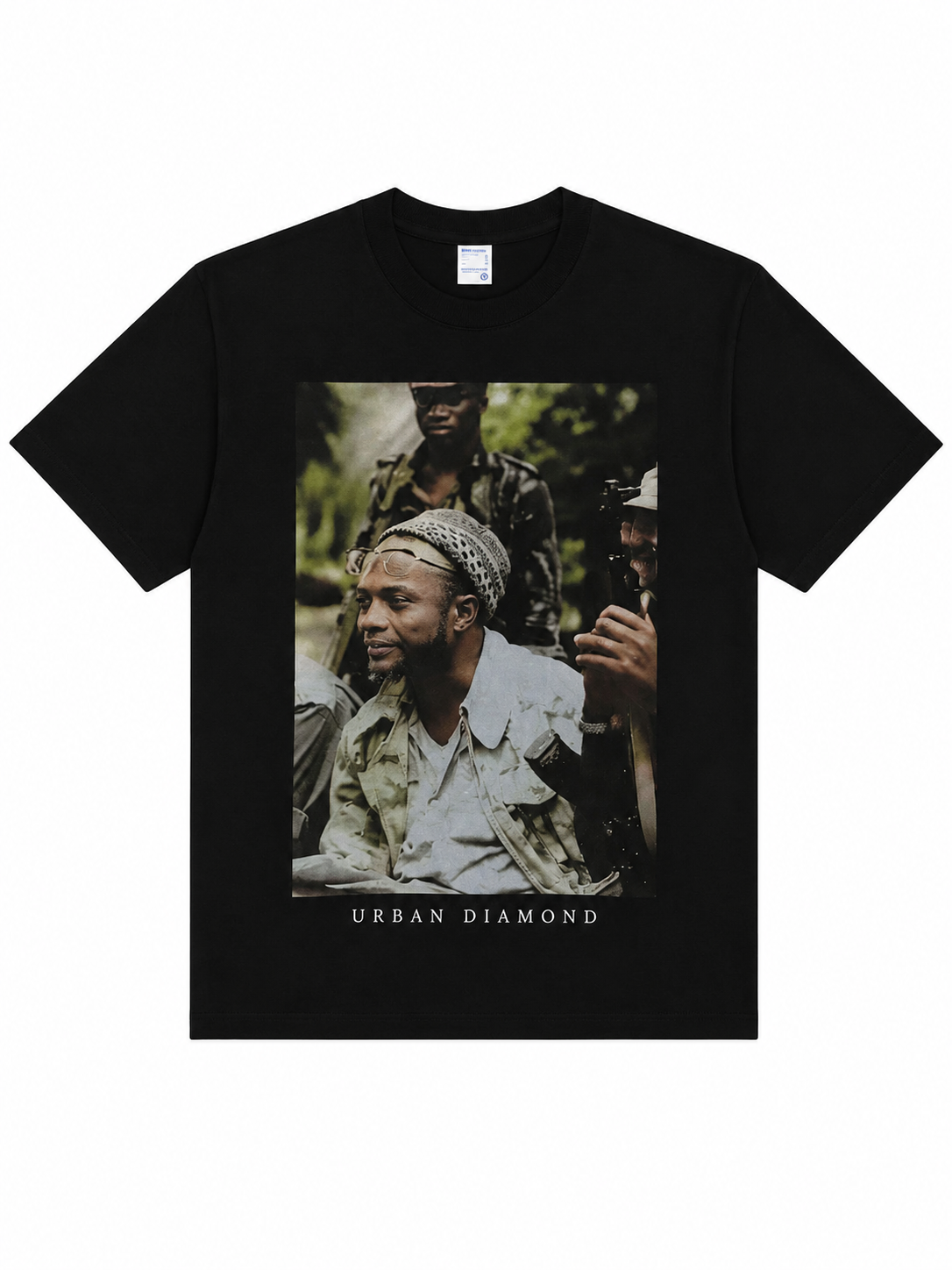 Urban Diamond Amílcar Cabral Printed Black Tee