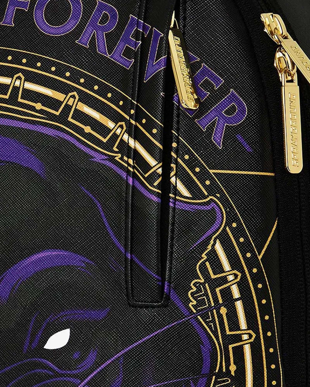 Sprayground Marvel Black Panther Emblem Backpack - back view