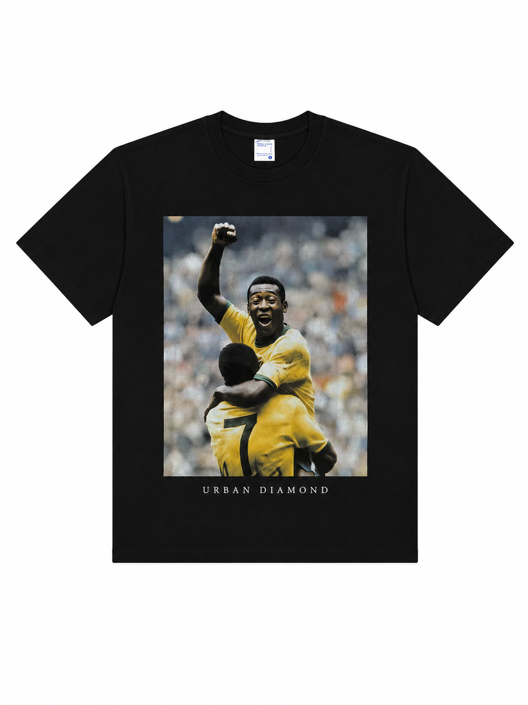 Urban Diamond Pele Printed Black Tee